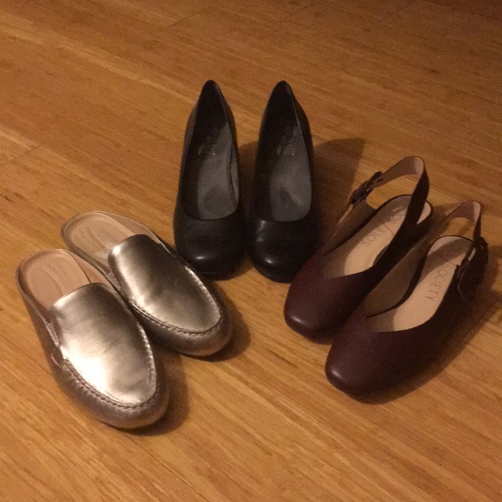 3 EXC Pairs of Work Shoes 8.5